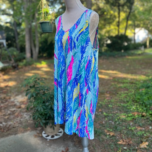 Lilly Pulitzer 🏝️ Blythe Feather Print Dress l, EUC, Large - Picture 5 of 9
